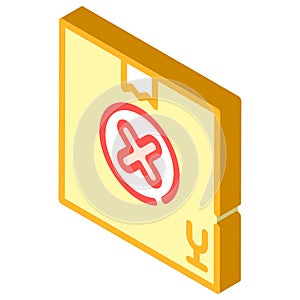Undelivered package box isometric icon vector illustration photo