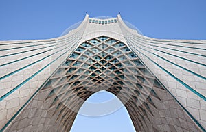 Under Azadi monument in Tehran