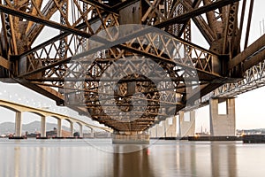 Under the Benicia-Martinez Railroad Trestle