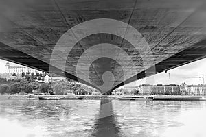 Under the bridge in Bratislava