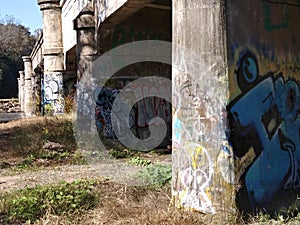 Under the bridge of graffiti