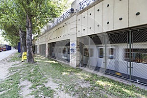 Under the bridge in metro way