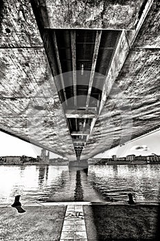 Under the bridge in metro way