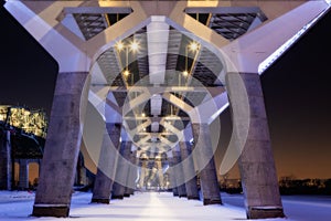 Under the bridge in Montreal