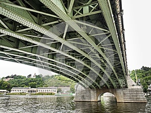 Under the bridge in Prague
