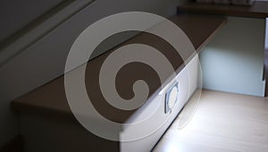 Under cabinet kitchen lighting, showcasing modern kitchen design and illumination Generative AI