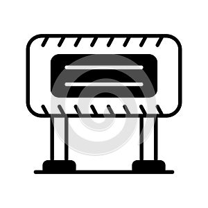 Under Constriction vector Solid icon style illustration. EPS 10 file