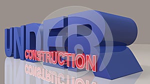 Under construction 3d render