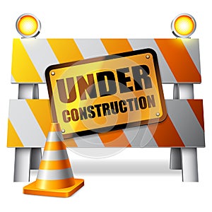 Under construction barrier.