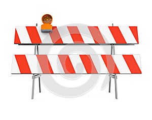 Under Construction Barrier Isolated