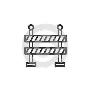 Under construction barrier line icon