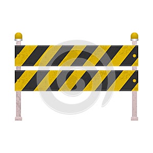 Under construction barrier set vector illustration