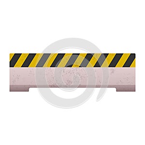 Under construction barrier set vector illustration