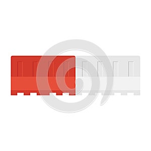 Under construction barrier set vector illustration