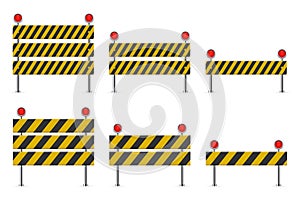 Under construction barriere for road