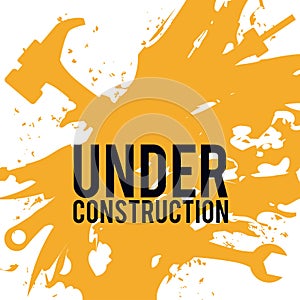 Under construction design, illustration.