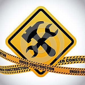 Under construction design, illustration.