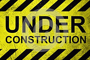 Under Construction Industrial Sign. Retro style.