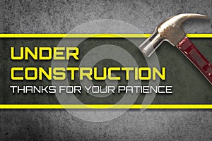 Under Construction internet website poster.