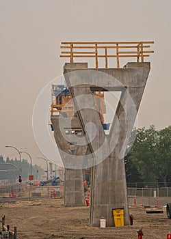 Under construction  LRT valley  line west 170st and 87 Ave