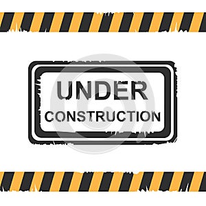 Under construction message vector illustration