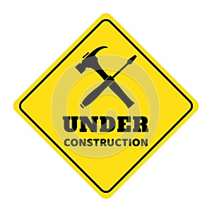under construction road sign