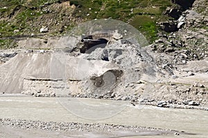Under construction Rohtang Tunnel on Leh Manali highway.