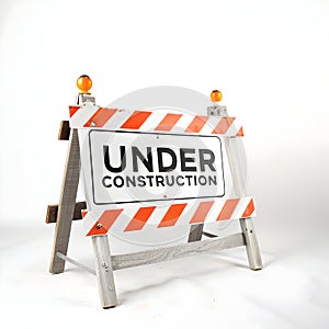 Under construction sign icon isolated on white background