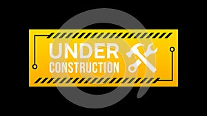 Under construction sign vector design