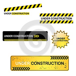 Under construction signs