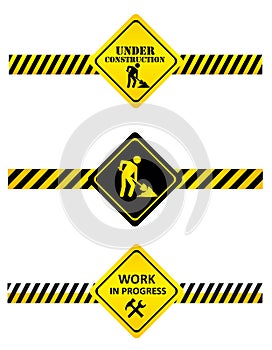 Under construction signs