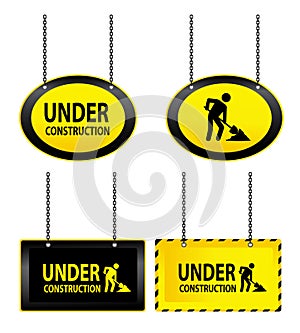 Under construction signs