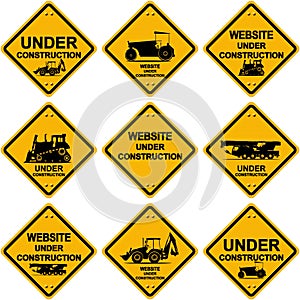 Under construction signs