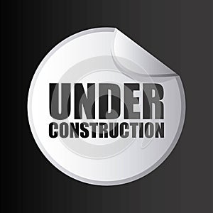 Under construction stamp isolated icon design