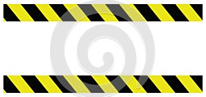 Under construction stripes banner website, vector, white background