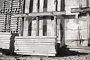 Under construction wall road with concrete