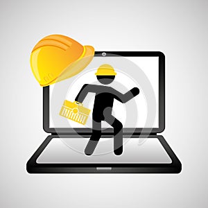 Under construction web page worker tool box