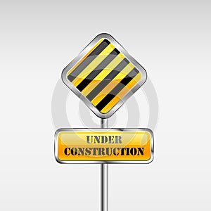 Under Construction Yellow Sign