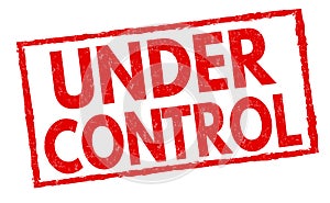 Under control sign or stamp