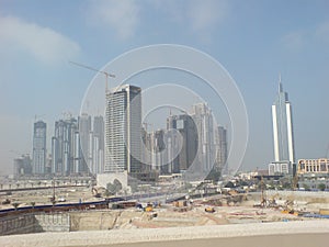 Under contruction at dubai, how they creating a city with tall builidings
