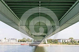 Under the Deutzer Bridge from the Rhine River