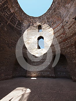 Under Diocletian Mausoleum Dome in Split