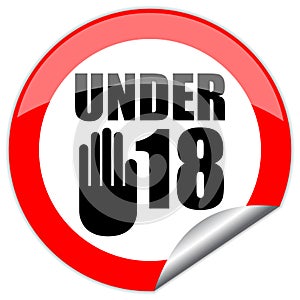 Under eighteen sign