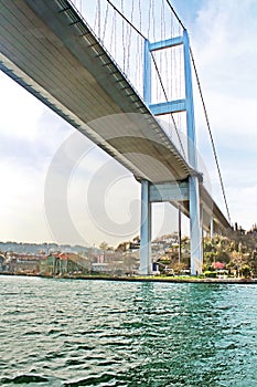 Under the First Bosphorus Bridge, Istanbul, Turkey