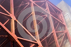 Under the Fog view at Golden Gate Bridge