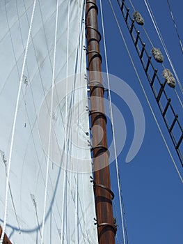 Under full sail