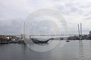 Under the Golden bridge of Vladivostok