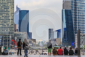 Under Great Arch of La Defense