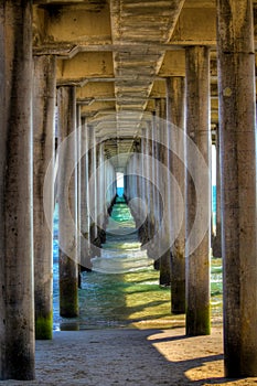 Under the Huntington Beach Pier photo