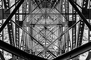 Under Landmark Bridge BW 4